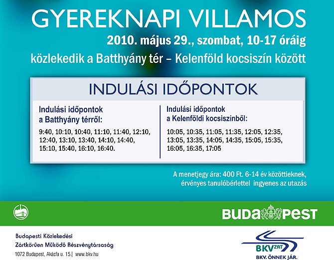 Nosztalgia villamos indul�sok
